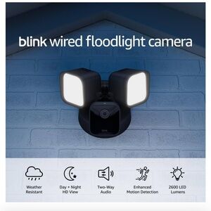 Wired Blink Floodlight Camera- NEW IN BOX